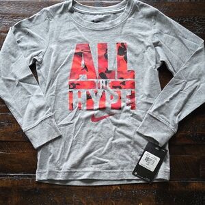 Nike Gray Shirt with Red Graphic Size 7 NWT